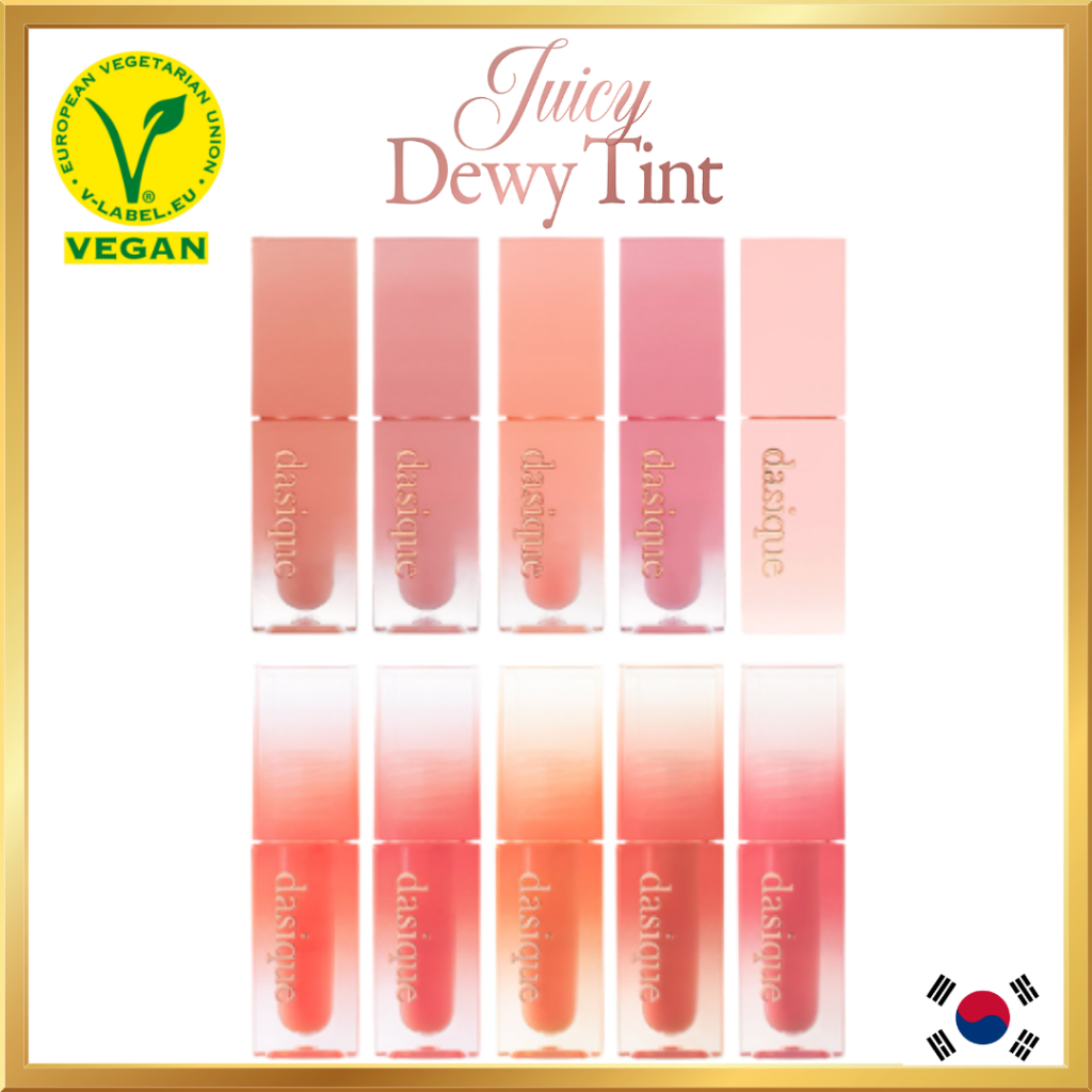 [Dasique Official] Juicy Dewy Tint | 27 สี | ลิปทินท์เคลือบเงาติดทนนาน | MLBB, Coral, Pink, Nude Sha