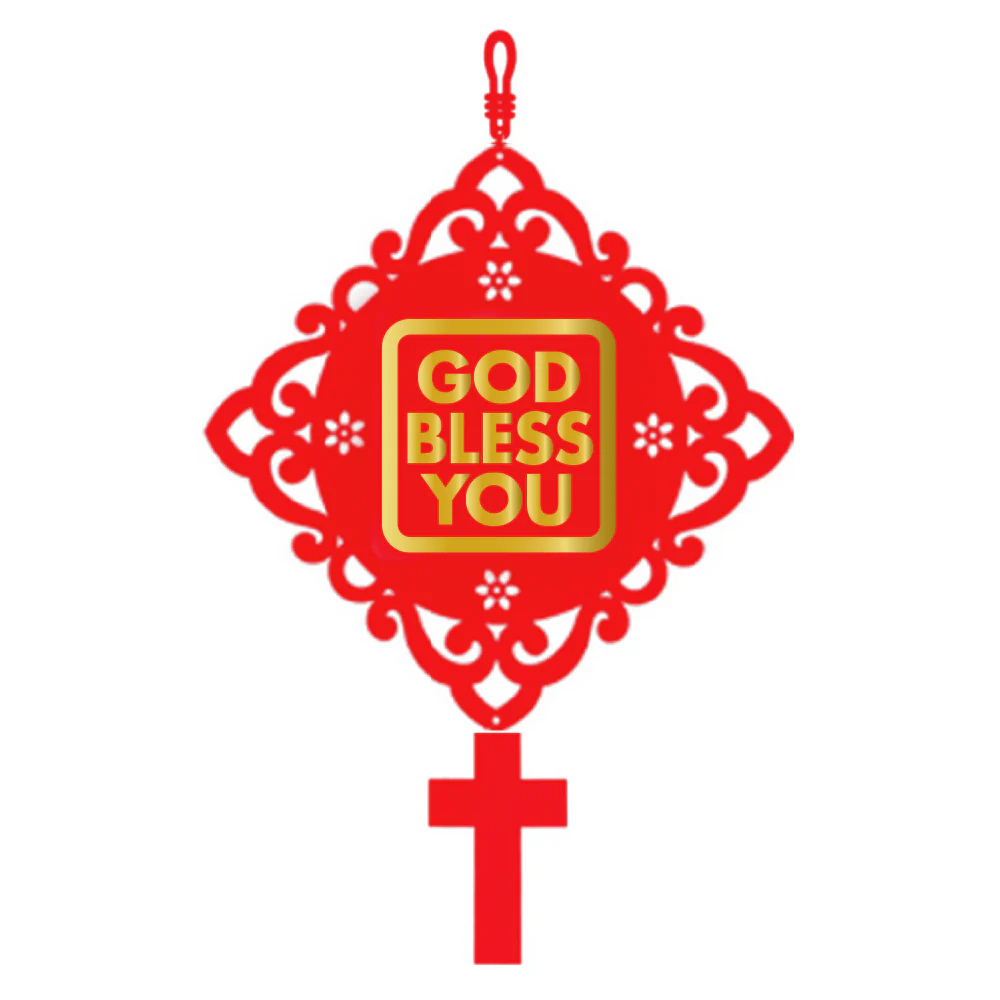 CNY Diamond Lantern 2 ด้าน - God Bless You (77A)