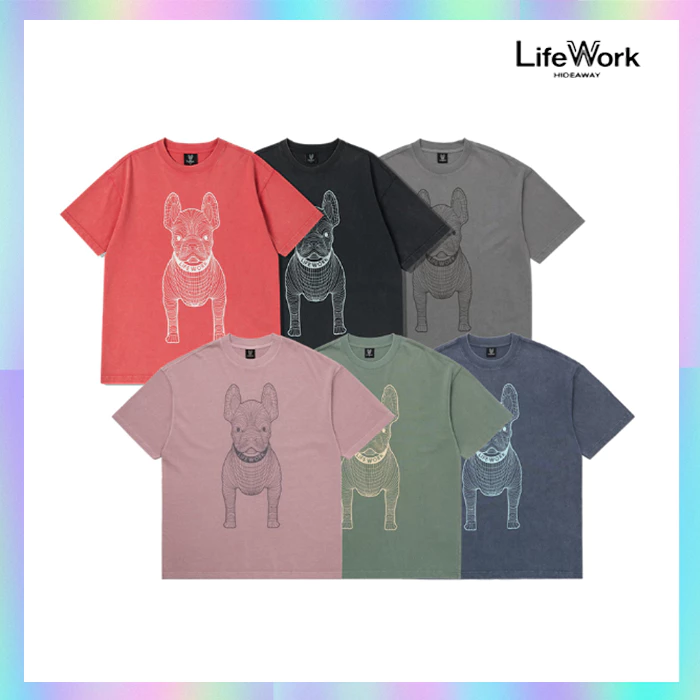 LIFEWORK เสื้อยืดแขนสั้น Big Radoc Washed Unisex 6 สี GGL002