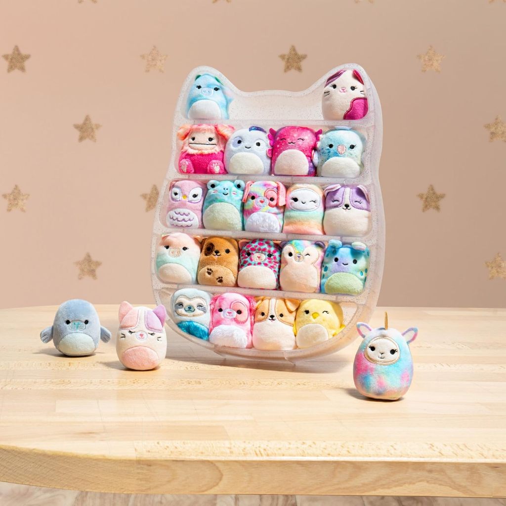 Squishville โดย Squishmallows Play and Display Storage - รวมตุ๊กตา 2 นิ้วสี่ตัว