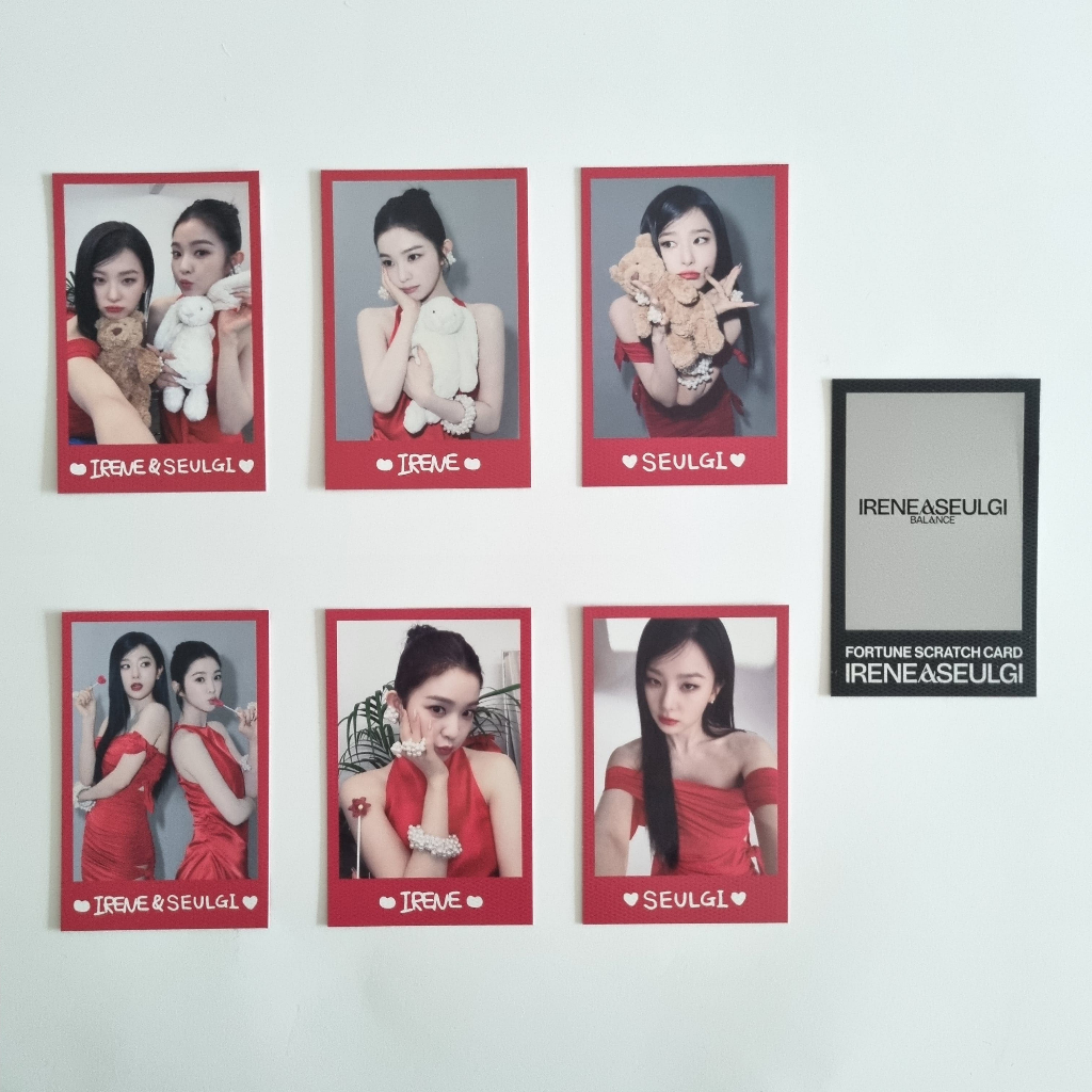 70 Red Velvet Irene & Seulgi 2025 คอนเสิร์ต Tour Balance Fortune Scratch Photocard