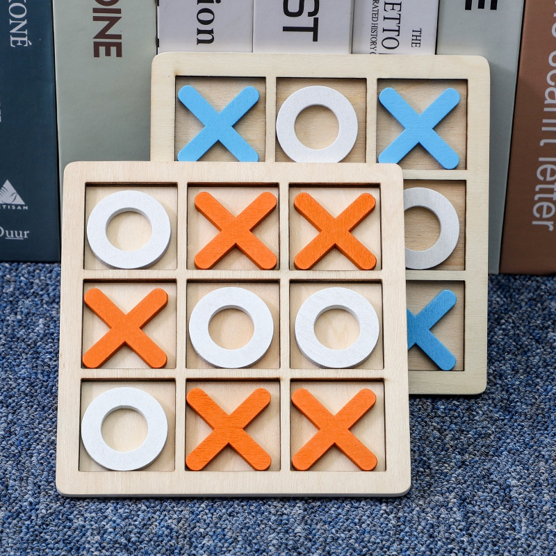 SGTic-Tac-Toe Board Game Wooden XO Blocks