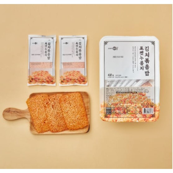 [SIMPLE EAT] Kimchi Fried Rice Pocket Nurengji (36g x 12 Packs) · Made in Korea · Crispy K-Food Snac