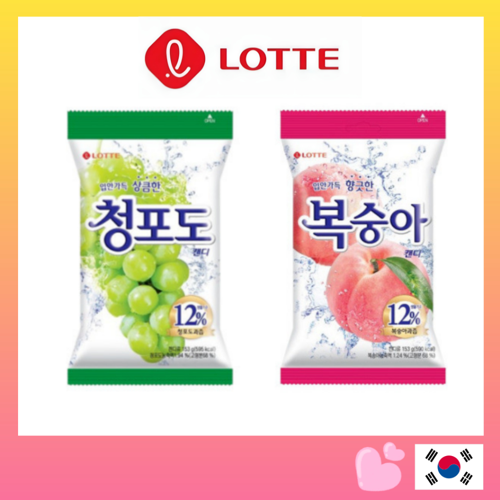 [LOTTE] Peach Candy Shine Muscat Grape Candy