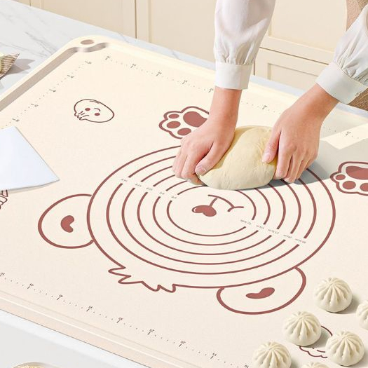 70*50ซม.ซิลิโคน Pastry Mat Non-Stick Baking Mat หนาเกรดอาหาร Pastry Board Rolling Dough Mat