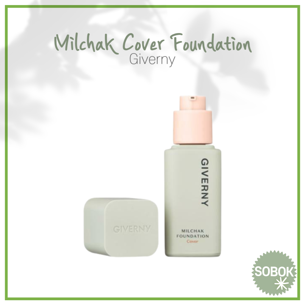 [Giverny] Milchak Cover Foundation 30ml SPF30 PA++ 7 สี + แปรง / K-Beauty