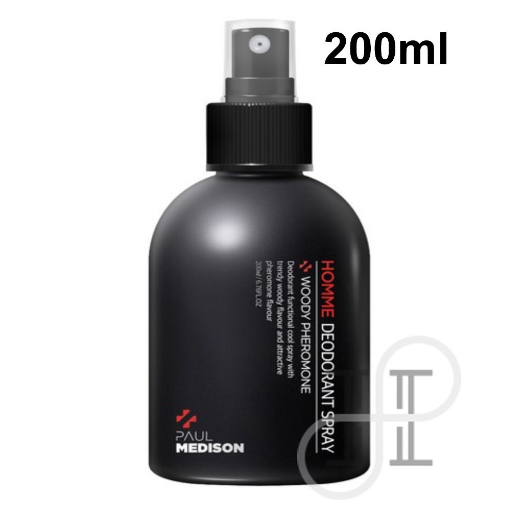 🇰🇷 [Paul Medison] สเปรย์ระงับกลิ่นกาย Homme Woody น้ําหอมฟีโรโมน / 200ml เครื่องสําอางเกาหลี Olive Y