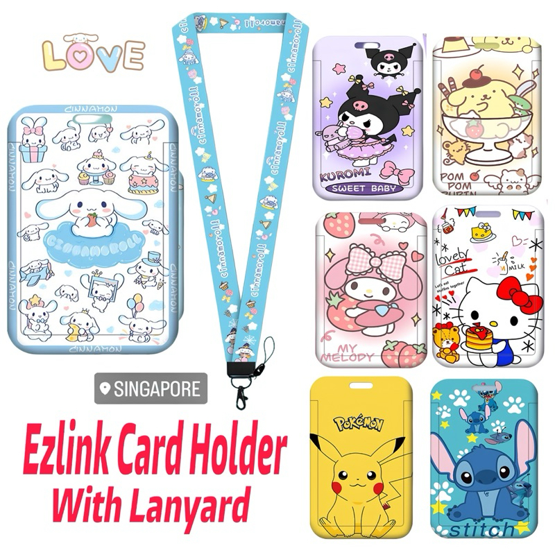 SG Ezlink Card Holder พร้อม Lanyard การ์ตูนการ์ดสําหรับวันเกิดวันเด็ก