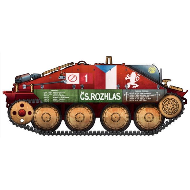 Academy Hobby Model Kit – 1/35 Jagdpanzer 38(t) HetzerPrague 1945, WWII German Tank Destroyer