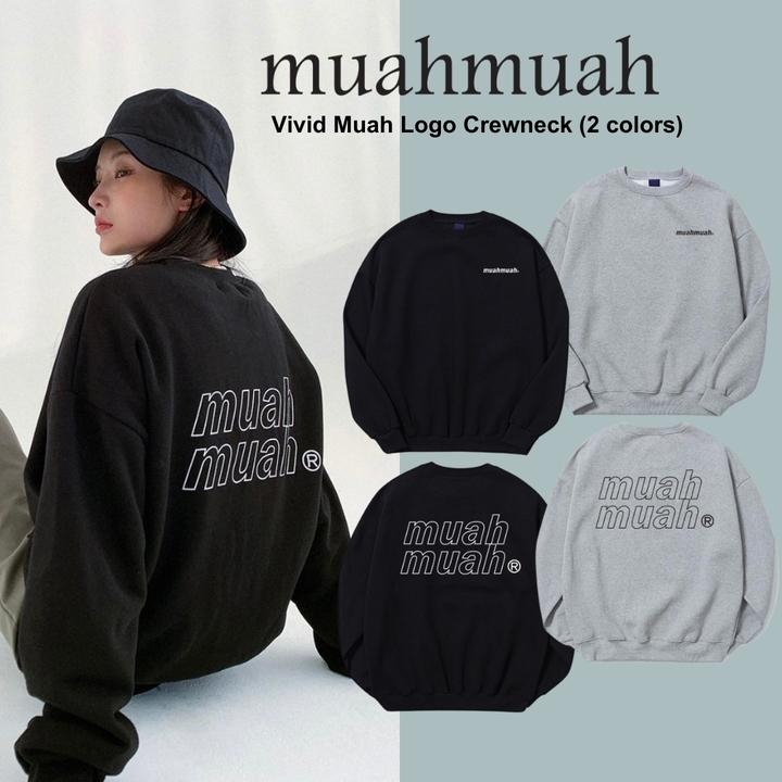 [muahmuah] Vivid Muah Logo Crewneck (2 สี)