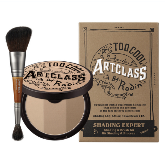[Too Cool For School] Artclass By Rodin Shading 9.5g + Dual Contour Brush, Modern 1pc - K-Beauty Nat