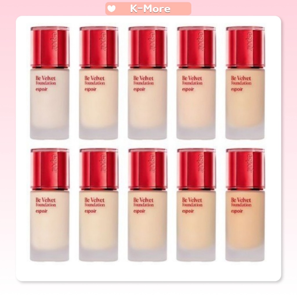 [ESPOIR] Be Velvet Foundation 30g | ของแท้ 100% จากเกาหลี | 10 เฉดสี
