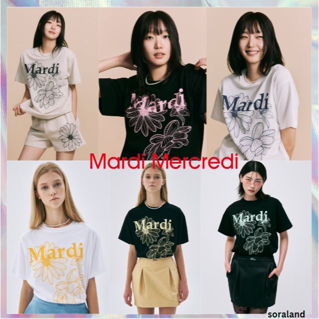[Mardi Mercredi] TSHIRT TRIPLE FLOWER 9Color (2025 ใหม่)
