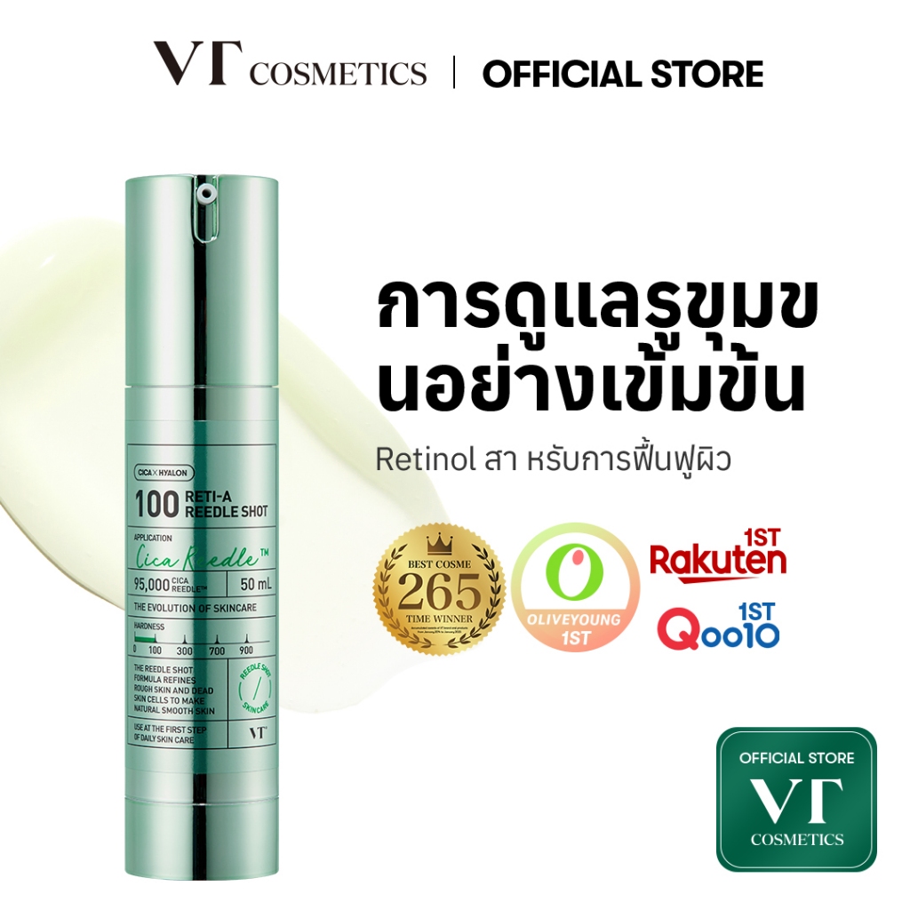 [VT] Reti-A Reedle Shot, เรติ-เอรีเดิลช็อต Retinol Care, Pore Size Care [Official Flagship]