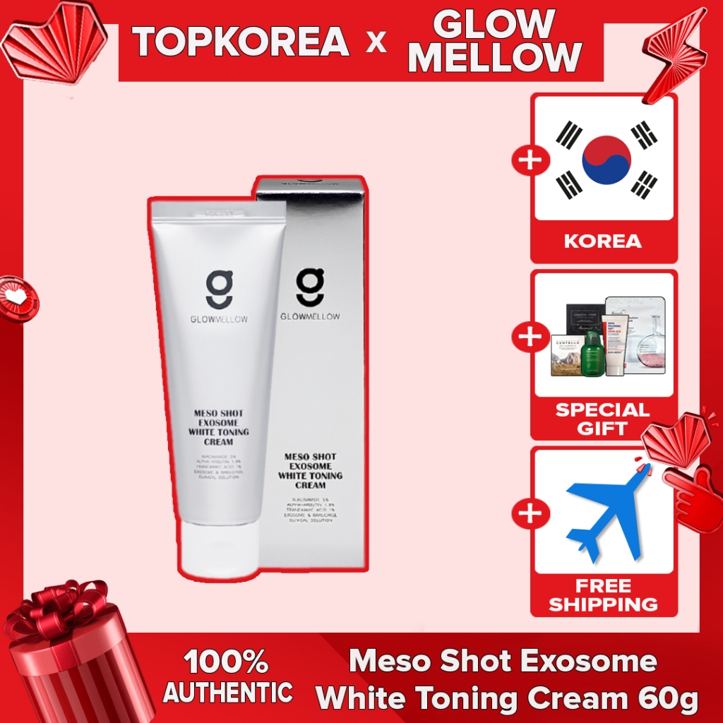 Glowmellow 1+1 Meso Shot Exosome White Toning Cream 60g / Tranexamic Bakuchiol Cream TOPKOREA จัดส่ง