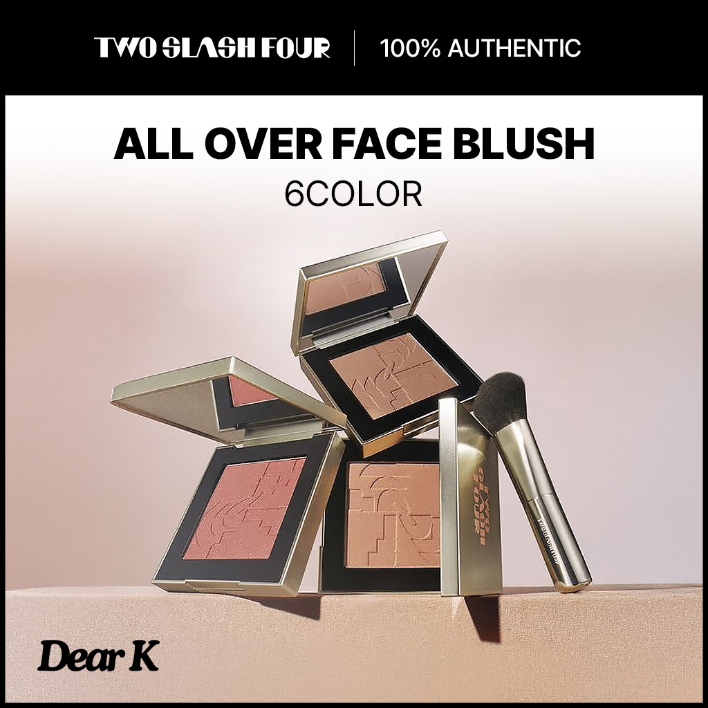 [TWO SLASH FOUR] All Over Face Blush 5.5g 6Color + ฟรีแปรงเหลี่ยมมินิ