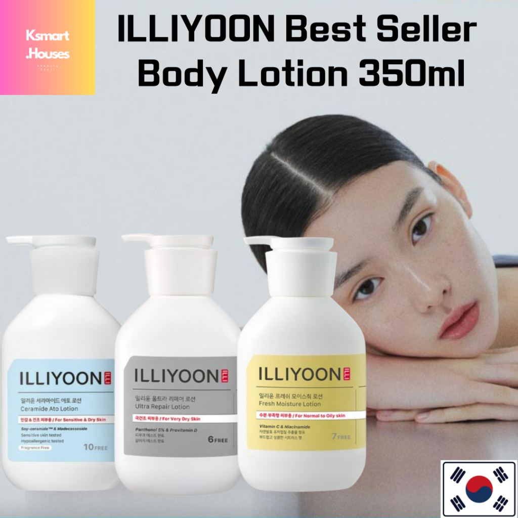 Illiyoon Bestseller Lotion 350ml, (Ceramide Ato Lotion, Ultra Repair Lotion, Fresh Moisture Lotion)