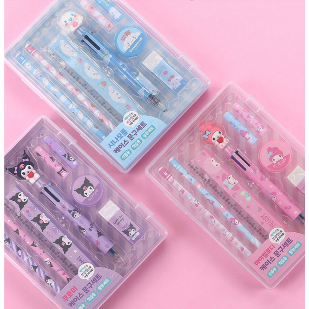 [SANRIO] ชุดเครื่องเขียนเคส (Kitty / Kuromi / Cinnamoroll /My Melody / Pochacco ) ของขวัญวันเกิด