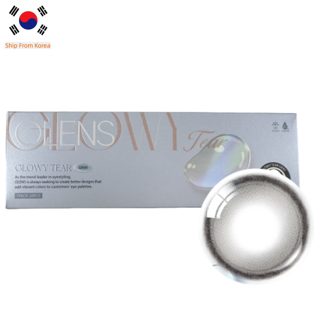 OLENS GLOWY TEAR GRAY 20P คอนแทคเลนส์ เลนส์เกาหลี เลนส์