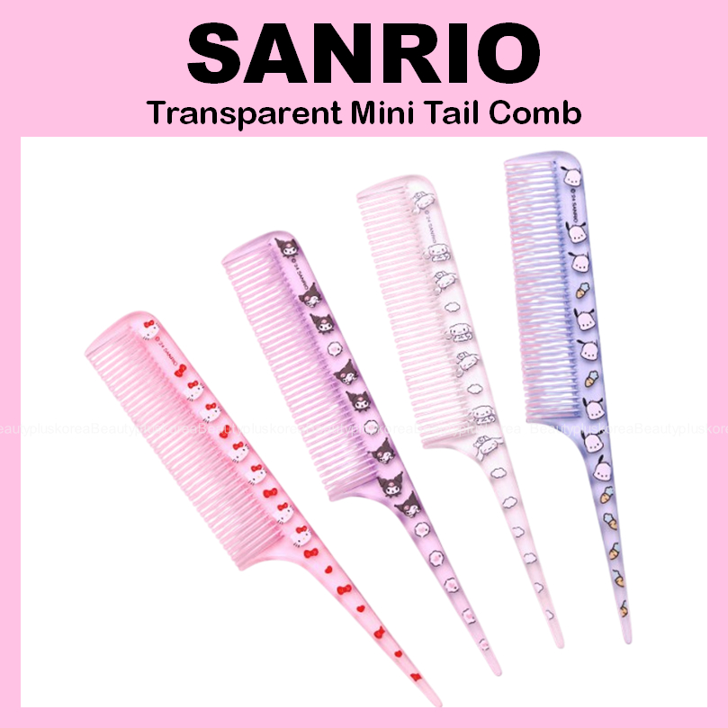 [SANRIO] หวีหางจิ๋วใส 149mm (Kitty / Kuromi / Cinnamoroll / Pochacco)