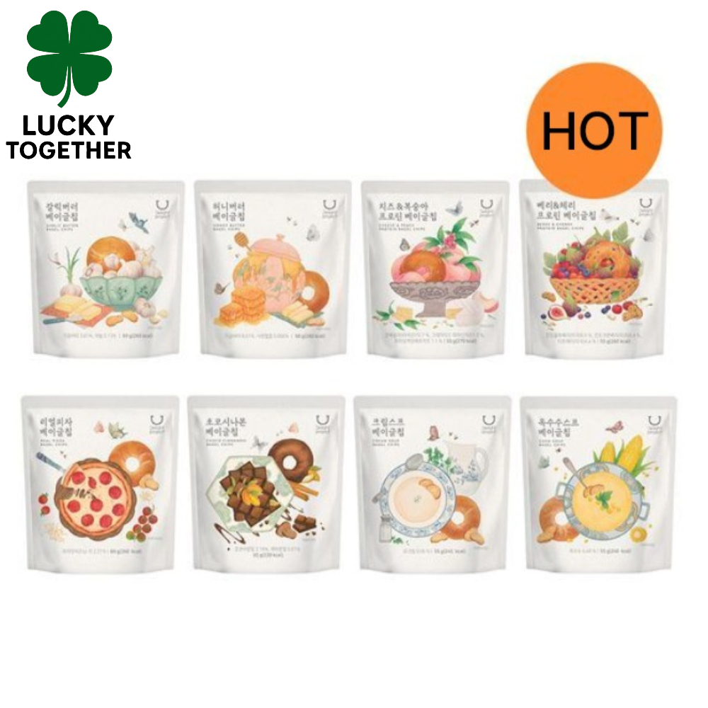 Delight Project Bagel Chips - เลือก 1 จาก 8 รสชาติ (รุ่น Minhwa) | ขนมอบกรอบเกาหลี