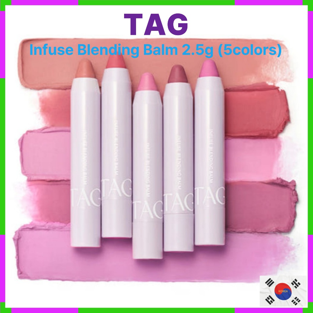 TAG Infuse Blending Balm 2.5g (5 สี) - เนื้อครีมแมตต์ ฟินิช ลิป แก้ม MLBB