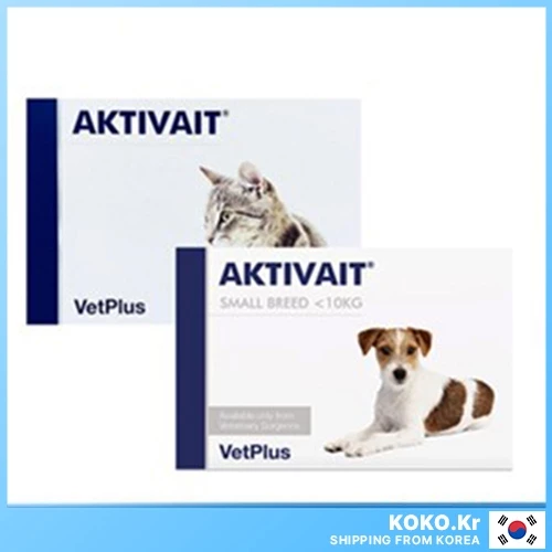 VETPLUS Aktivait small breed พร้อมส่ง วิตามินบำรุงสมองสำหรับสุนัขพันธุ์เล็ก 60 แคปซูล FREEBIES