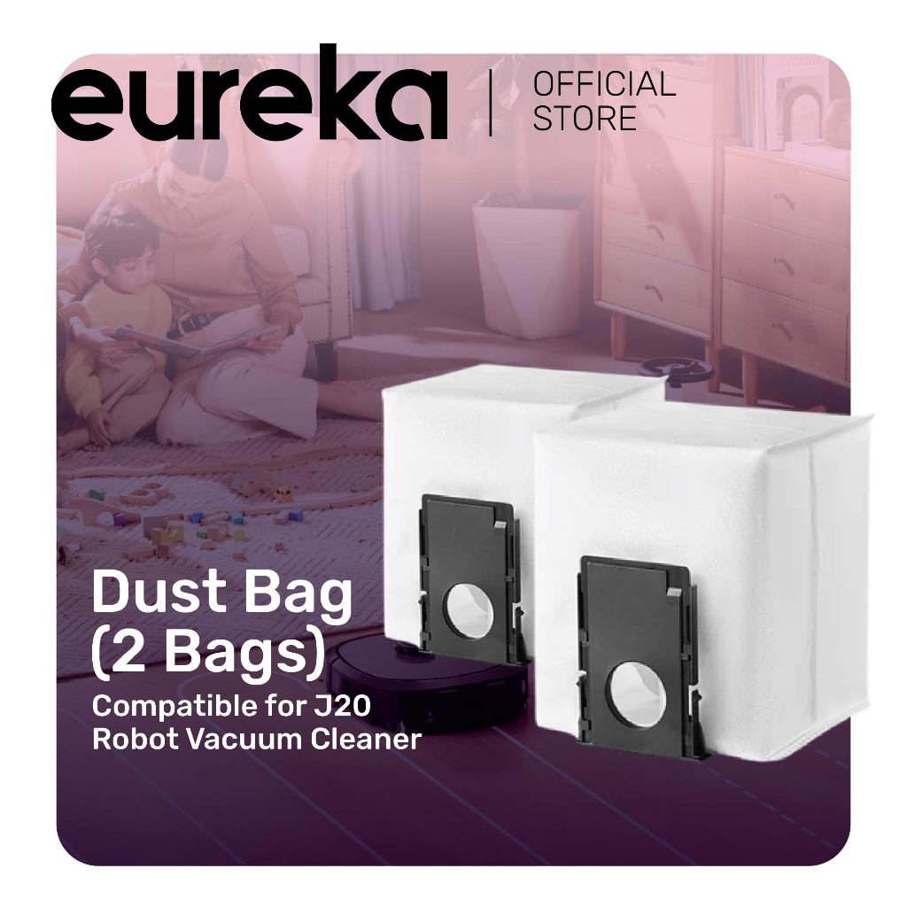 ถุงเก็บฝุ่น Eureka สําหรับเครื่องดูดฝุ่นหุ่นยนต์ NER J20 Ultra (2 ถุง)