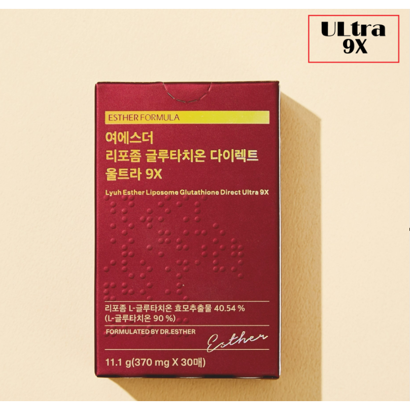ESTHER FORMULA Liposome Glutathione Direct Ultra 9X (370 มก. x 30 ฟิล์ม) – ไวท์เทนนิ่ง สารต้านอนุมูล