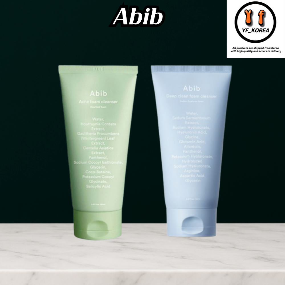 Abib Deep Clean Foam Cleanser Hyaluthioone Foam 150ml Acne Foam Cleanser Heartleaf Foam 250ml - Abib