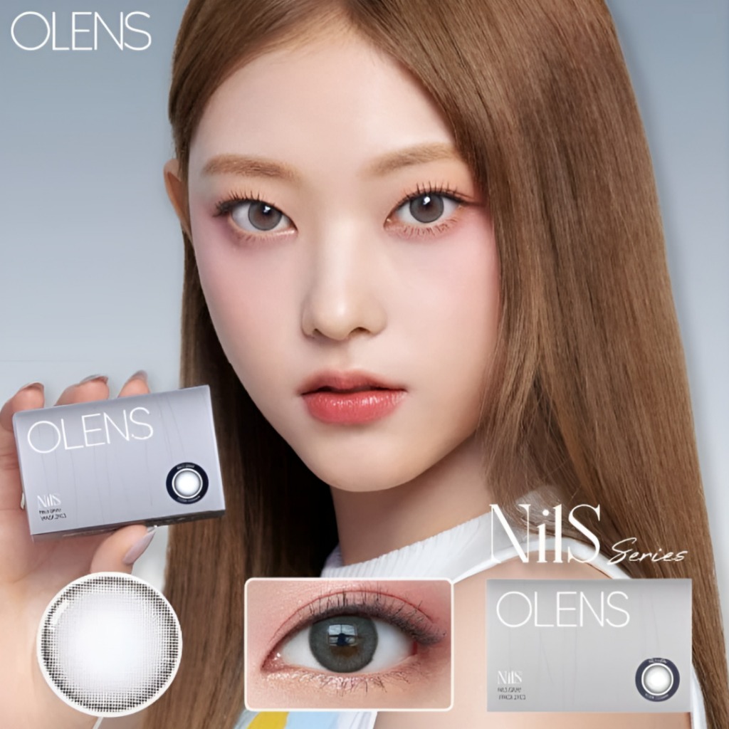 OLENS NILS Grey Month – 1 สี  |  Month GREY คอนแทคเลนส์สี K-Beauty 2p 1 กล่อง