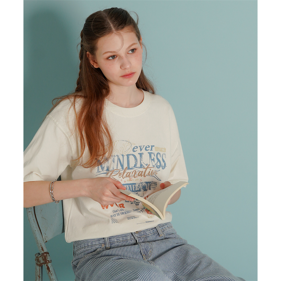 KOREA [ wvproject ] เสื้อยืดแขนสั้น Rlation ของแท้ 100%