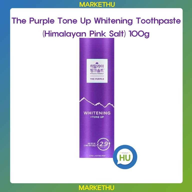 ยาสีฟันไวท์เทนนิ่ง The Purple Tone Up (เกลือหิมาลัยสีชมพู) 100g/เกาหลี LG Life Health