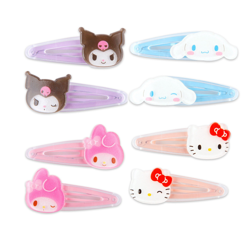 Sanrio Hairclip 2P Set (Kuromi, Pochacco, Cinnamoroll, Melody, Kitty) เครื่องประดับผม