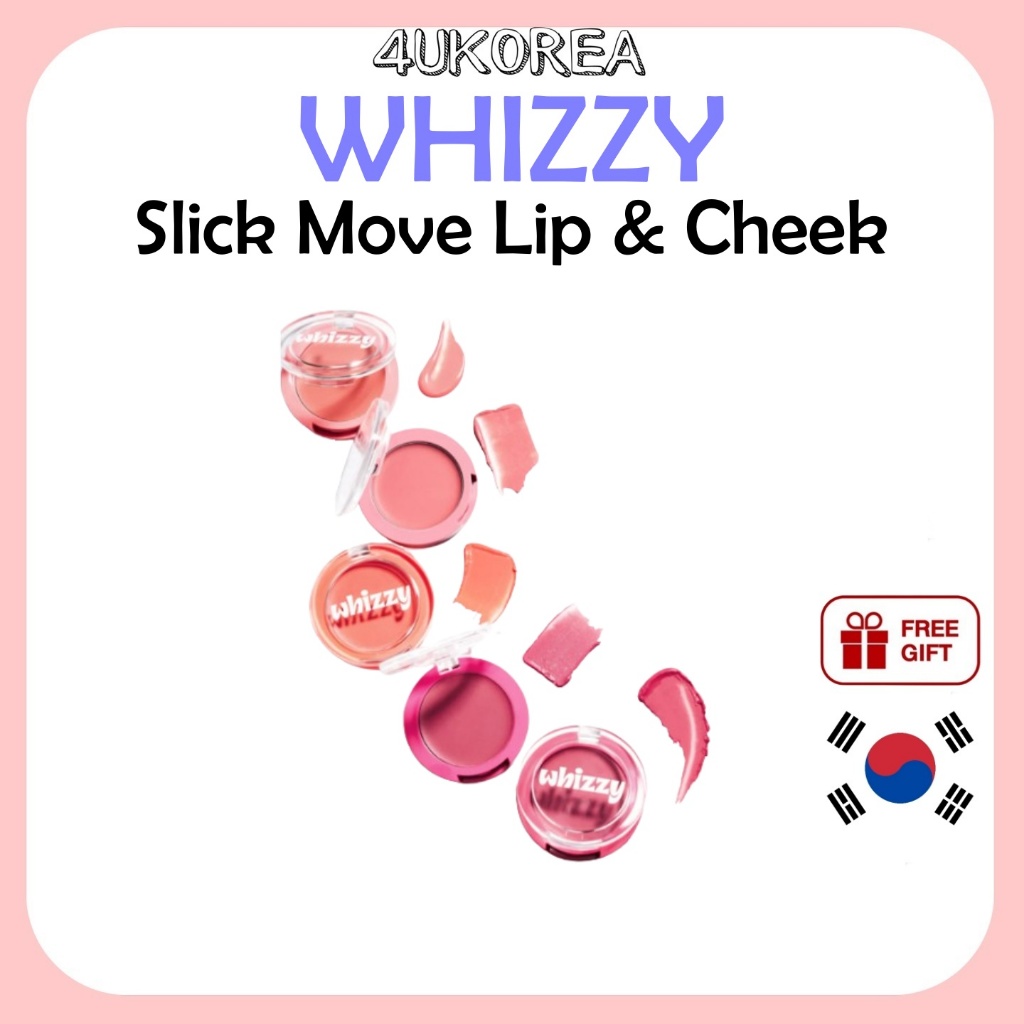 WHIZZY Slick Move Lip & Cheek 4g-5 สี / K-BEAUTY