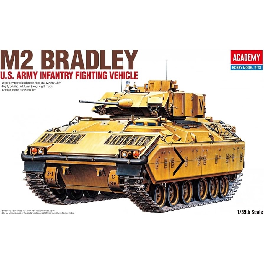 Academy Hobby Model Kit – 1/35 M2 Bradley – US Infantry Fighting Vehicle พร้อมรายละเอียด Variant