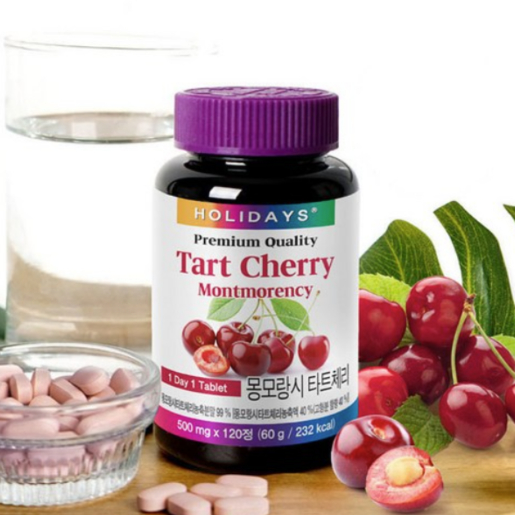 HOLIDAYS Premium Montmorency Tart Cherry 120 เม็ด Sleep Well Melatonin / จากโซลเกาหลี