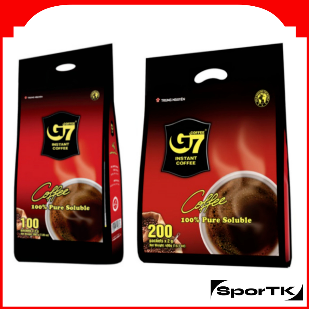 G7 กาแฟสําเร็จรูปสีดําบริสุทธิ์ 2gx100T/200T กาแฟเวียดนาม