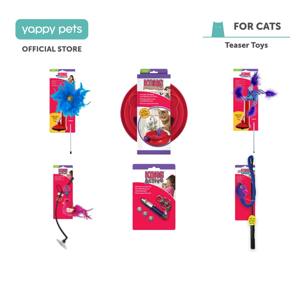 KONG Cat Active Wild Tails Teaser ของเล่น Feather