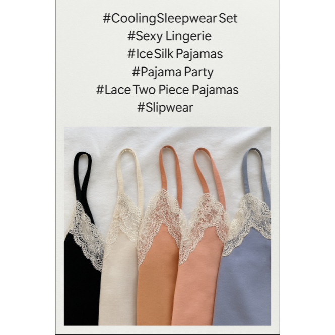 [Korea Style] Ice Silk Womens Pajama Set – Soft, Sexy & Comfy