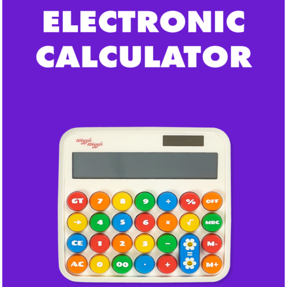 Wiggle Wiggle เครื่องคิดเลขอิเล็กทรอนิกส์สีสันสดใส