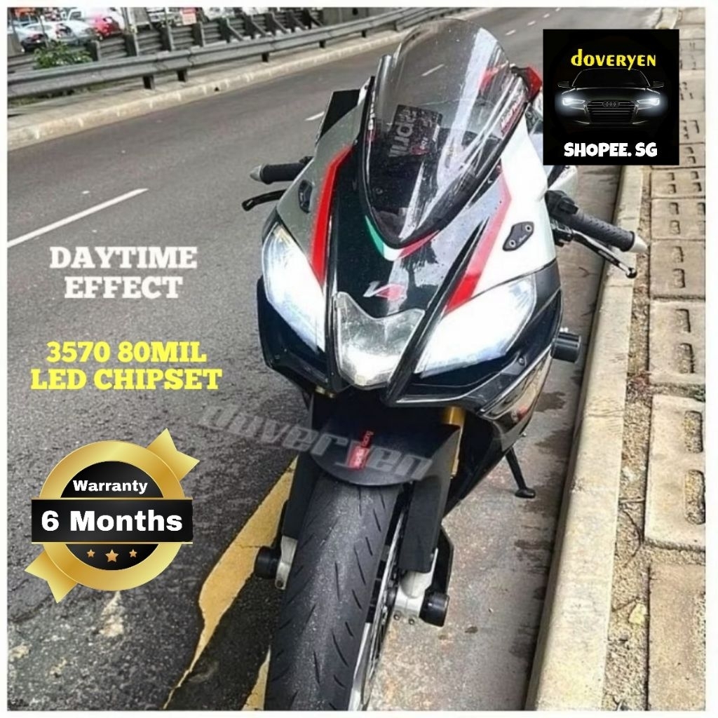 Aprilia Rsv4 Tuono V4 6500k หลอดไฟหน้า LED สีขาว 100% ไม่มี Dash ข้อผิดพลาด - H7 H8 H9 H11 H16 T15 T