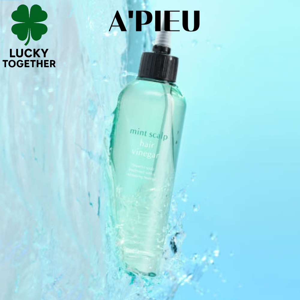 APIEU Mint Scalp Hair Vinegar 200ml – Refreshing Scalp Tonic สําหรับ Oily & Itchy Scalp, Hair Shine 