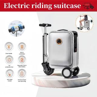 Smart Electric Rideable Suitcase Motorized Luggage Scooter 13km/h 110kg Load Travel Cabin Bag