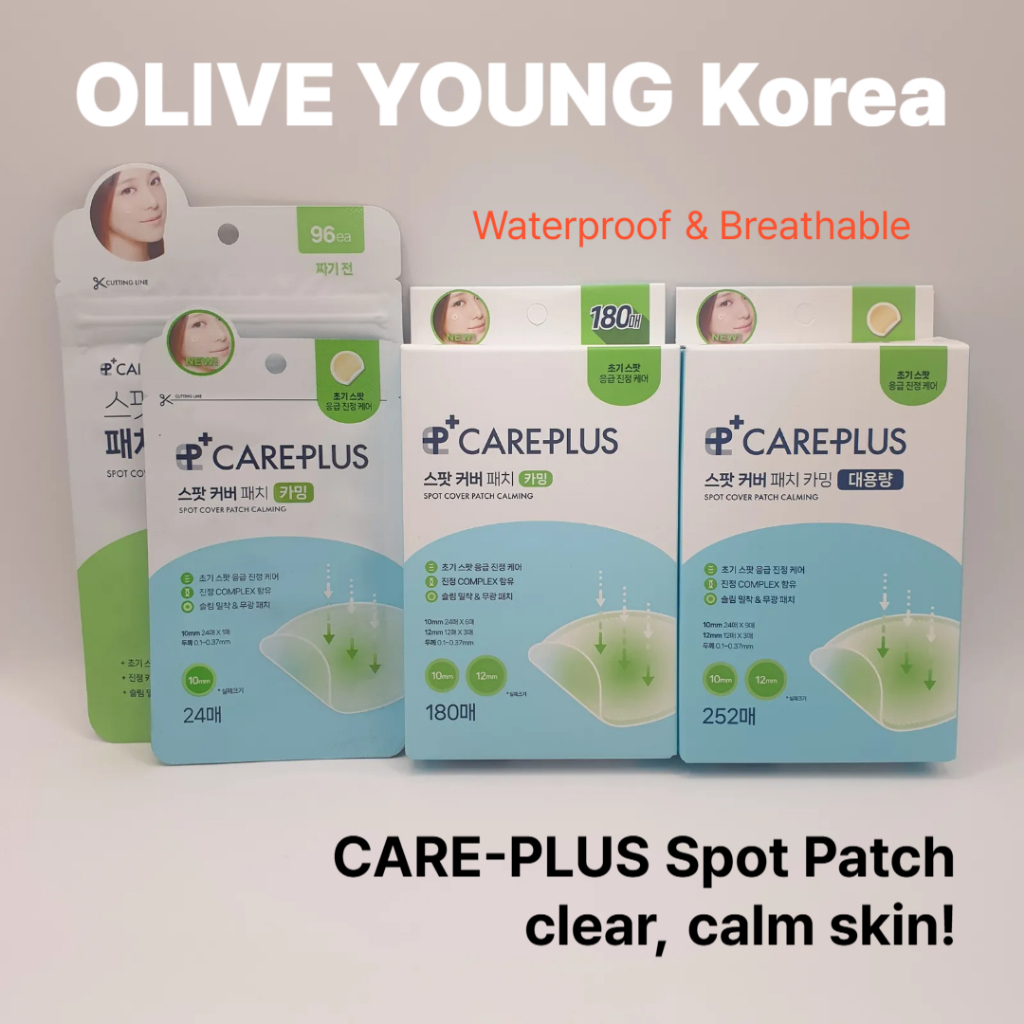 OLIVE YOUNG CarePlus Spot Cover Patch Calming (re-Pimpple Popping Acne Cover, Hydrocolloid Invisible