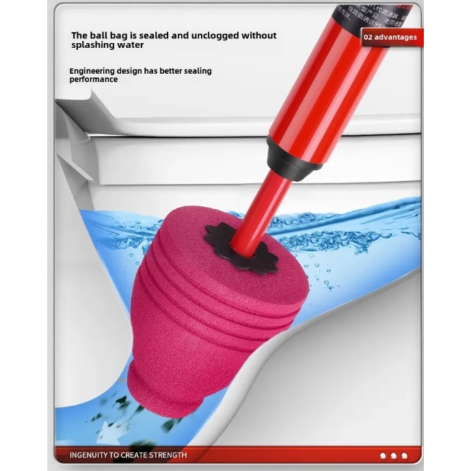 [SG] Toilet Unlution Handy Gadget Toilet Plunger / High Pressure Gas Access Toilet ท่อระบายน้ํา Unac