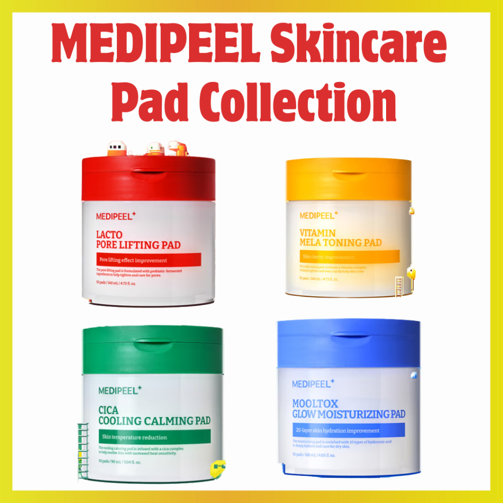 แผ่นโทนเนอร์ MEDIPEEL สําหรับสิว รูขุมขน และรูขุมขนผิวหมองคล้ํา | แผ่นยกกระชับรูขุมขน Lacto | ทัวนิ่ง | ซิก้า ซูทติ้ง | วิตามิน ไบรท์เทนนิ่ง | ไฮยาลูโรนิค ไฮเดรชั่น + ของขวัญ!
