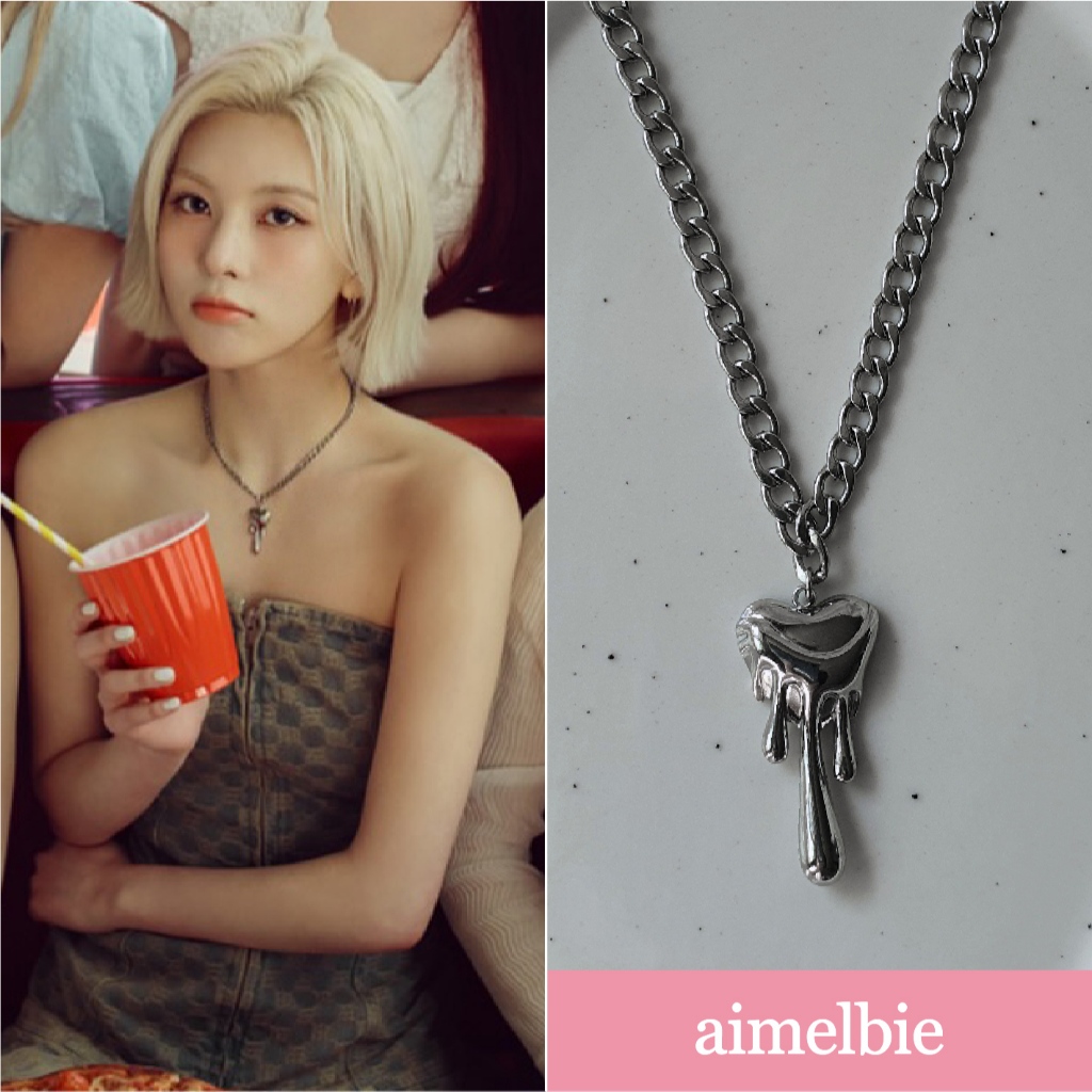 [สร้อยคอ NMIXX Bae] ♥ เครื่องประดับเกาหลี ไอเมลบี้ ♥ สร้อยคอโซ่ผ่าตัดหัวใจละลาย