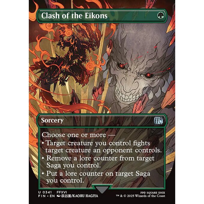 FIN_341 Clash of The Eikons *แฟนตาซีinal *Borderless BL AA** MTG Magic: The Gathering_Uncommon