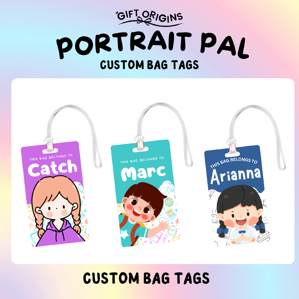 [ชื่อที่กําหนดเอง] Personalise Bag Tag Birthday Goodie Bag Children School Graduation Party Teacher